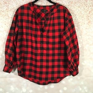 J. Crew Red and Black Buffalo Check Shirt